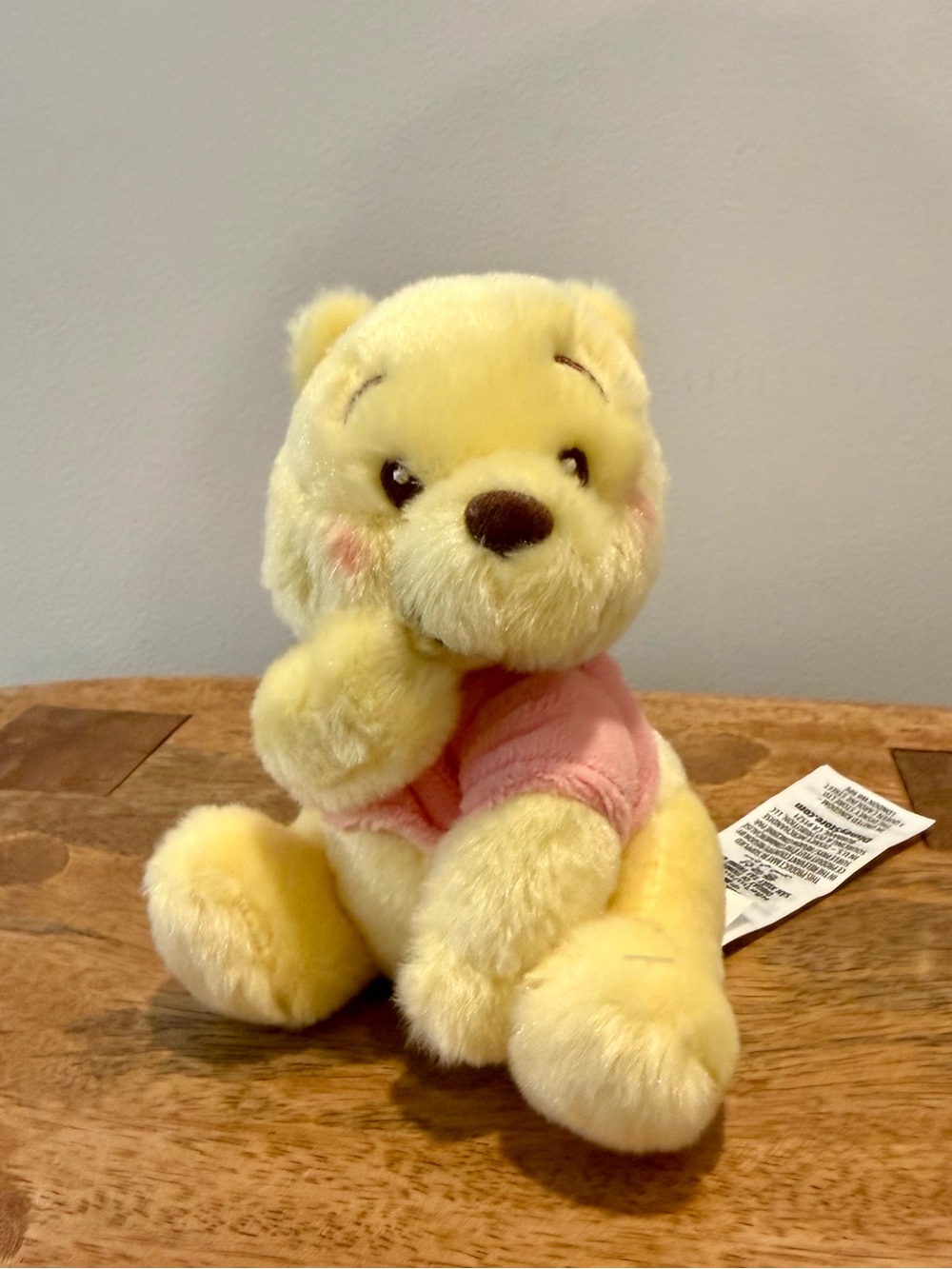 Disney Store Japan Blushing Winnie the Pooh 5" Plush Keychain Bag Charm